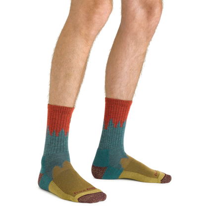 1974 Number 2 Micro Crew Midweight Hiking Sock Teal