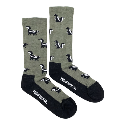 Skunk Merino Wool Socks Men's 7-12
