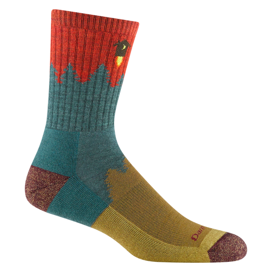 1974 Number 2 Micro Crew Midweight Hiking Sock Teal