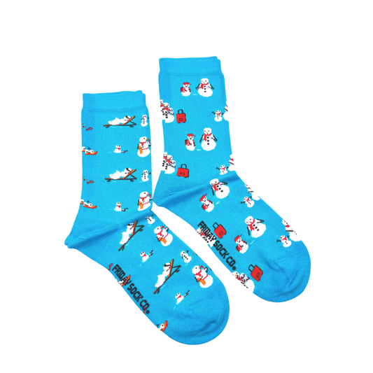 Snowman Vacation Socks Women's 5-10