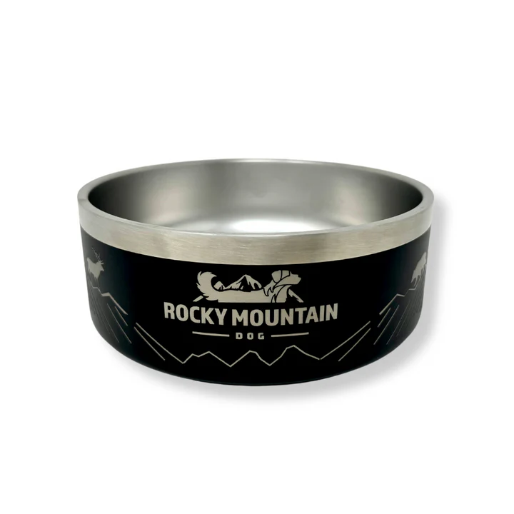 Rocky Mountain Dog Bowl Black  64oz