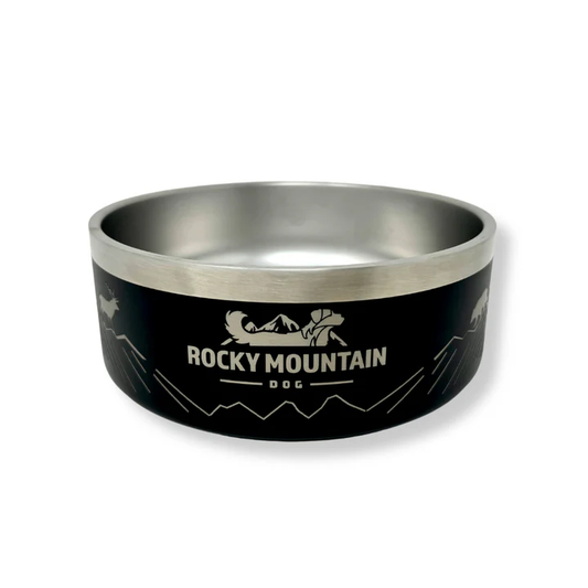 Rocky Mountain Dog Bowl Black  64oz