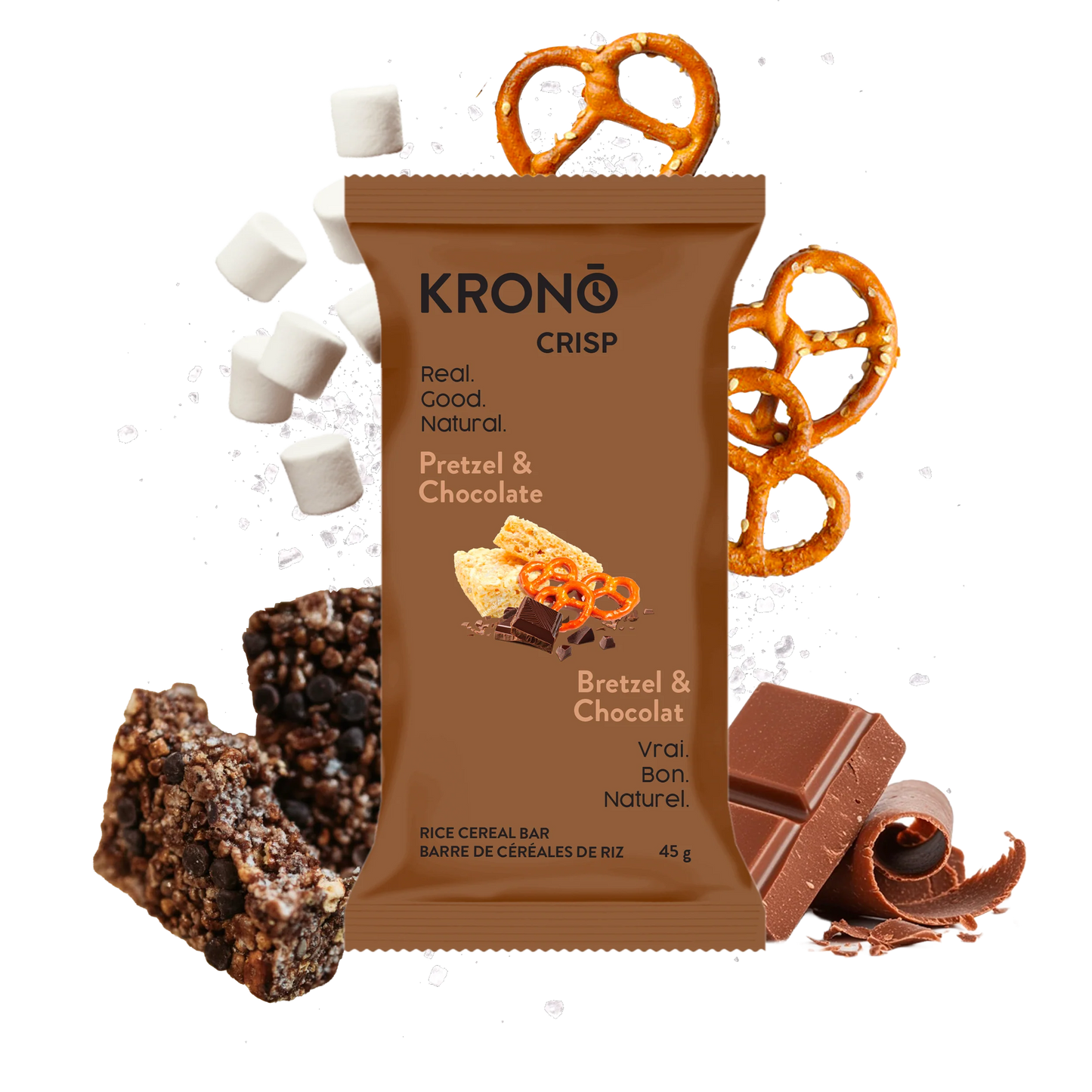 Crispy rice squares Pretzel & Chocolate
